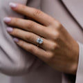 Old Mine 3.50 Ct Cushion Cut Moissanite Engagement Ring
