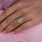 8 Ct Canary Yellow Cushion Cut Moissanite Engagement Ring