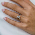3 Ct Emerald Cut Moissanite Engagement Ring