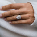 3 Ct Pear Cut Moissanite Engagement Ring