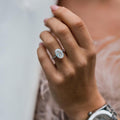 6.30 Ct Oval Cut Moissanite Engagement Ring
