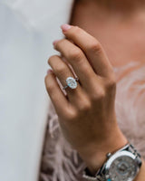 6.30 Ct Oval Cut Moissanite Engagement Ring