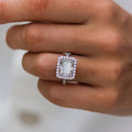 3.80 Ct Radiant Cut Moissanite Engagement Ring