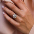 4.50 Ct Radiant Cut Moissanite Engagement Ring
