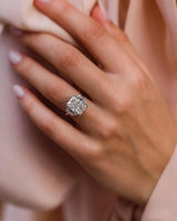 4.50 Ct Radiant Cut Moissanite Engagement Ring