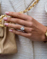 6.30 Ct Oval Cut Moissanite Engagement Ring