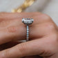 6.30 Ct Oval Cut Moissanite Engagement Ring