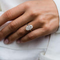 7.50 Ct Oval Cut Moissanite Engagement Ring