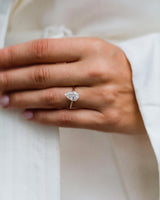 2.35 Ct Pear Cut Moissanite Engagement Ring