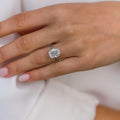 4.55 Ct Cushion Cut Moissanite Engagement Ring