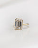 4.60 Ct Emerald Cut Moissanite Engagement Ring