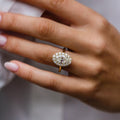 4 Ct Moval Cut Moissanite Engagement Ring