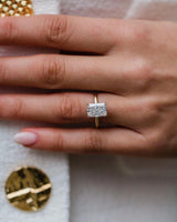 3 Ct Radiant Cut Moissanite Engagement Ring