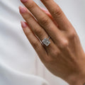 4.60 Ct Radiant Cut Moissanite Engagement Ring
