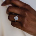 Old Euro 2.50 Ct Round Cut Moissanite Ring