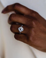 Old Euro 2.50 Ct Round Cut Moissanite Ring
