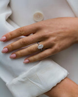 3.85 Ct Oval Cut Moissanite Engagement Ring