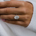 7.75 Ct Oval Cut Moissanite Engagement Ring