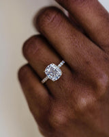 2.80 Ct Cushion Cut Moissanite Engagement Ring