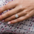 3.15 Ct Cushion Cut Moissanite Engagement Ring