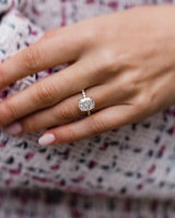 3.15 Ct Cushion Cut Moissanite Engagement Ring