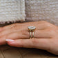 3.50 Ct Emerald Cut Moissanite Engagement Ring