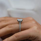 3.20 Ct Cushion Cut Moissanite Ring