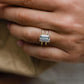 3.50 Ct Emerald Cut Moissanite Engagement Ring