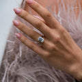 3.55 Ct Emerald Cut Moissanite Engagement Ring
