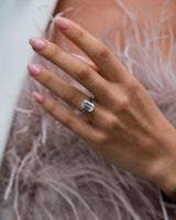 3.55 Ct Emerald Cut Moissanite Engagement Ring