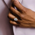 7 Ct Oval Cut Moissanite Engagement Ring