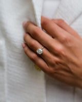 2.55 Ct Cushion Cut Moissanite Engagement Ring