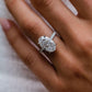 7.50 Ct Oval Cut Moissanite Engagement Ring