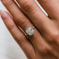 2.55 Ct Cushion Cut Moissanite Engagement Ring