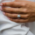 3 Ct Emerald Cut Moissanite Engagement Ring