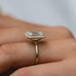 3 Ct Emerald Cut Moissanite Engagement Ring