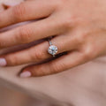 Old Euro 2.50 Ct Round Cut Moissanite Ring