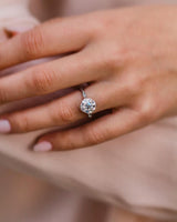 Old Euro 2.50 Ct Round Cut Moissanite Ring