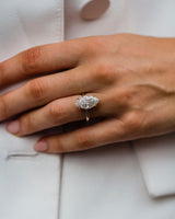 7.10 Ct Marquise Cut Moissanite Ring