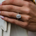 5.70 Ct Cushion Cut Moissanite Engagement Ring
