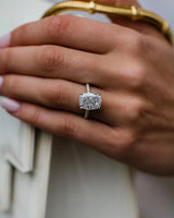5.70 Ct Cushion Cut Moissanite Engagement Ring