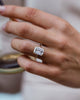 4.60 Ct Emerald Cut Moissanite Engagement Ring