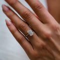 2.70 Ct Emerald Cut Moissanite Engagement Ring