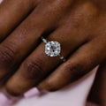 Old Euro 2.50 Ct Round Cut Moissanite Ring