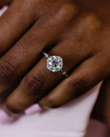 Old Euro 2.50 Ct Round Cut Moissanite Ring