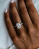 5.75 Ct Emerald Cut Moissanite Engagement Ring