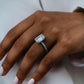 5.75 Ct Emerald Cut Moissanite Engagement Ring