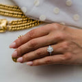 6.20 Ct Emerald Cut Moissanite Engagement Ring
