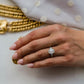 6.20 Ct Emerald Cut Moissanite Engagement Ring