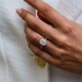 3.20 Ct Cushion cut Moissanite Ring